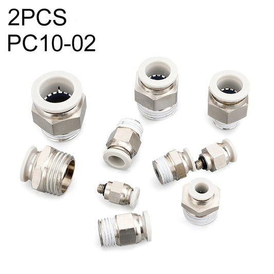 PC10-02 LAIZE 2pcs PC Straight Pneumatic Quick Fitting Connector - Interface Series by LAIZE | Online Shopping UK | buy2fix