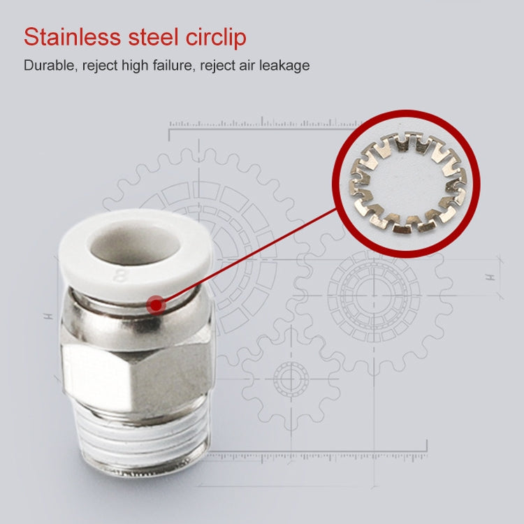 PC12-03 LAIZE 2pcs PC Straight Pneumatic Quick Fitting Connector - Interface Series by LAIZE | Online Shopping UK | buy2fix