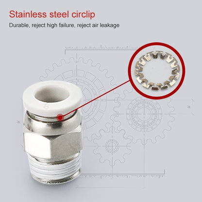 PC12-03 LAIZE 2pcs PC Straight Pneumatic Quick Fitting Connector - Interface Series by LAIZE | Online Shopping UK | buy2fix