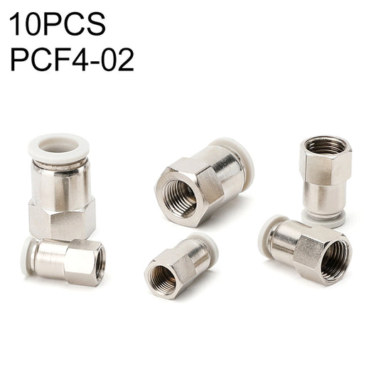 PCF4-02 LAIZE 10pcs Female Thread Straight Pneumatic Quick Fitting Connector - Interface Series by LAIZE | Online Shopping UK | buy2fix