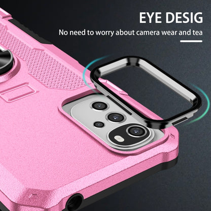 For Motorola Moto G22 Ring Holder Armor Hybrid Phone Case(Pink) - Motorola Cases by buy2fix | Online Shopping UK | buy2fix