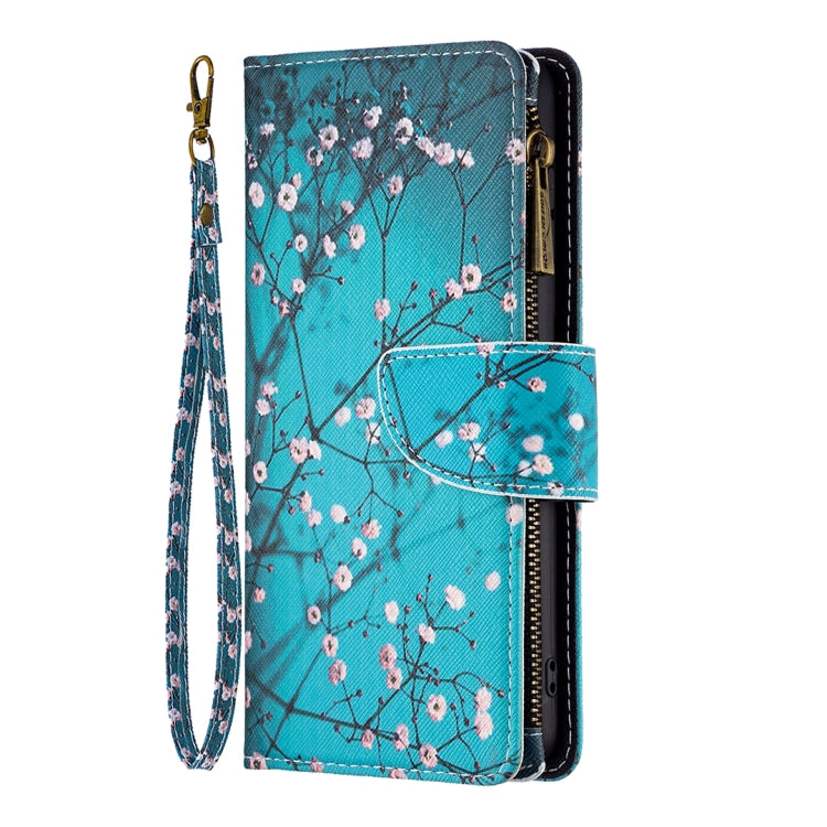 For Samsung Galaxy A14 5G Colored Drawing Pattern Zipper Leather Phone Case(Plum Blossom) - Galaxy Phone Cases by buy2fix | Online Shopping UK | buy2fix