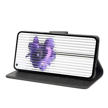 For Nothing Phone 1 Butterfly Embossed Horizontal Flip Leather Phone Case(Black) by buy2fix