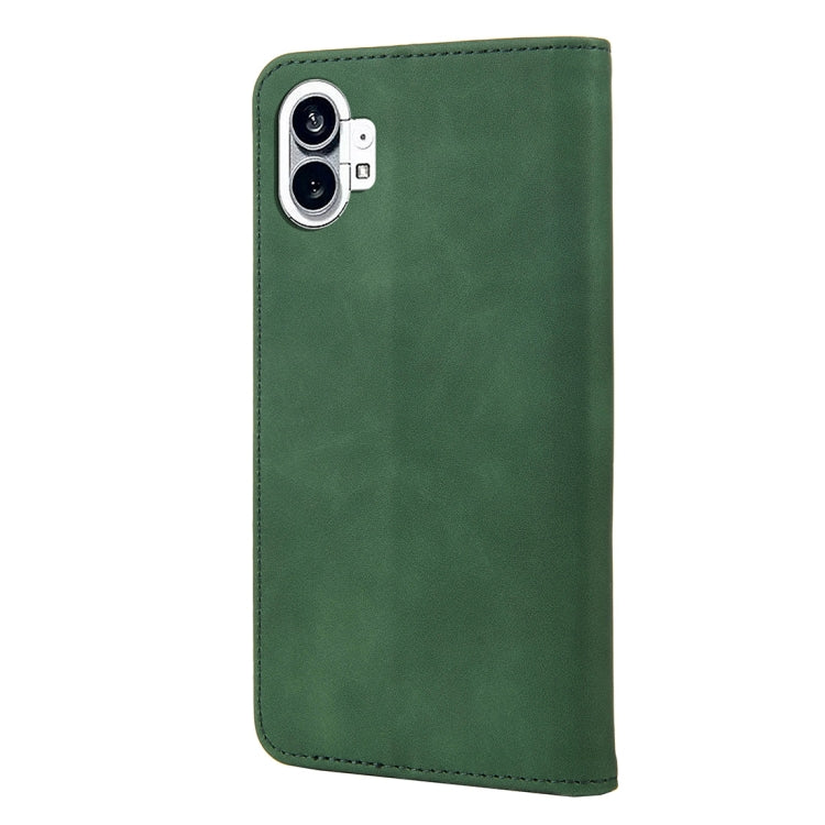 For Nothing Phone 1 Skin Feel Splicing Leather Phone Case(Green) - Nothing Cases by buy2fix | Online Shopping UK | buy2fix