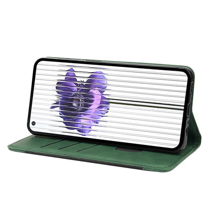 For Nothing Phone 1 Skin Feel Splicing Leather Phone Case(Green) - Nothing Cases by buy2fix | Online Shopping UK | buy2fix