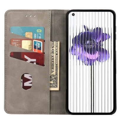 For Nothing Phone 1 Skin Feel Splicing Leather Phone Case(Grey) - Nothing Cases by buy2fix | Online Shopping UK | buy2fix
