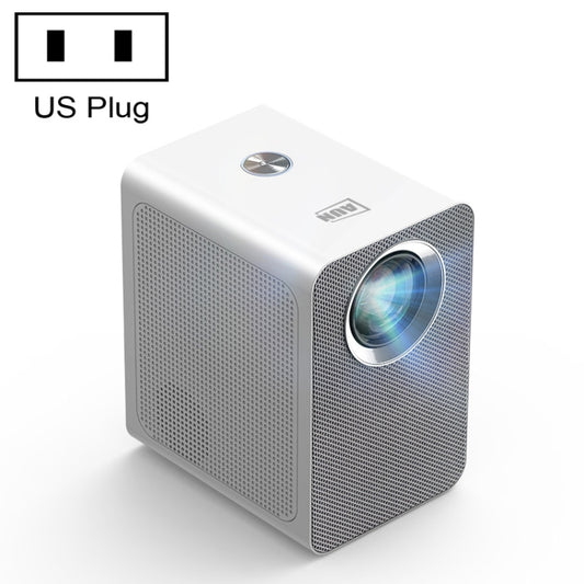 AUN ET50 4 inch 180 Lumens 1920x1080P Smart LED Mini Projector, Plug Type:US Plug(White) - LED Projector by AUN | Online Shopping UK | buy2fix