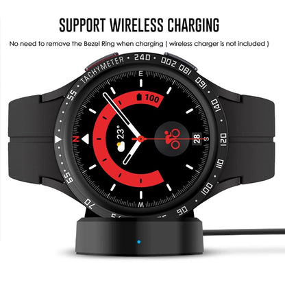 For Samsung Galaxy Watch5 Pro 45mm E Style Dial Steel Protective Frame(Black) - Watch Cases by buy2fix | Online Shopping UK | buy2fix