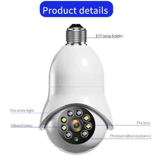 DP31 2.0MP HD Light Bulb WiFi Surveillance Camera, Support Motion Detection, Night Vision, Dual Light Source(White) - Light Bulb Camera by buy2fix | Online Shopping UK | buy2fix