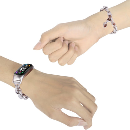 For Xiaomi Mi Band 7 Corrugated Twist Chain Metal Watch Band(Silver) - Watch Bands by buy2fix | Online Shopping UK | buy2fix