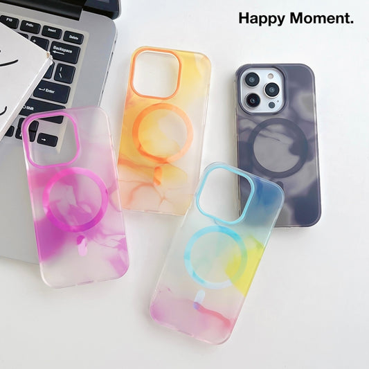 For iPhone 14 Watercolor Magsafe Phone Case(Yellow) by buy2fix