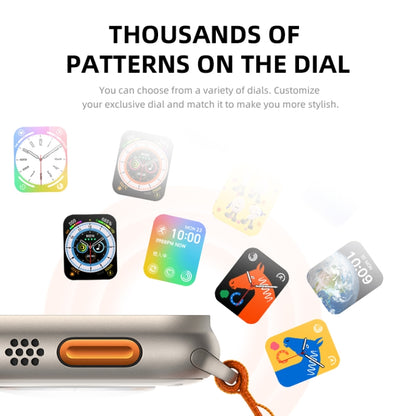 HW8 Ultra 2.02 inch TFT Screen Smart Watch, IP67 Waterproof Support Heart Rate & Blood Oxygen Monitoring / Multiple Sports Modes(Grey) by buy2fix