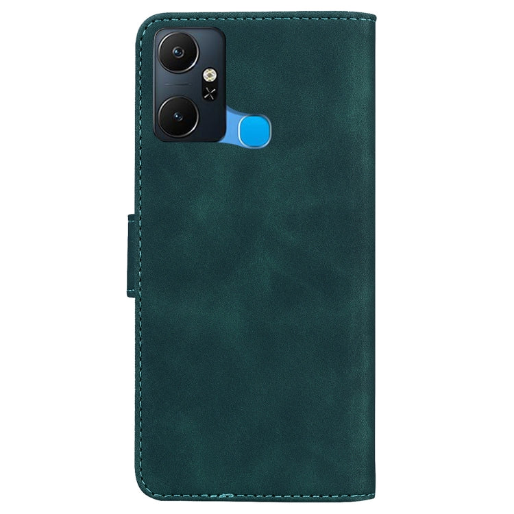 For Infinix Smart 6 Plus Skin Feel Pure Color Flip Leather Phone Case(Green) - Infinix Cases by buy2fix | Online Shopping UK | buy2fix
