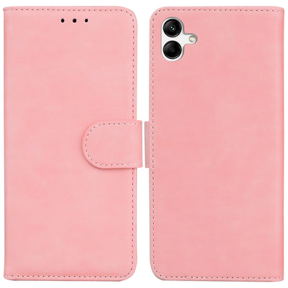 For Samsung Galaxy A04/M13 5G Skin Feel Pure Color Flip Leather Phone Case(Pink) by buy2fix