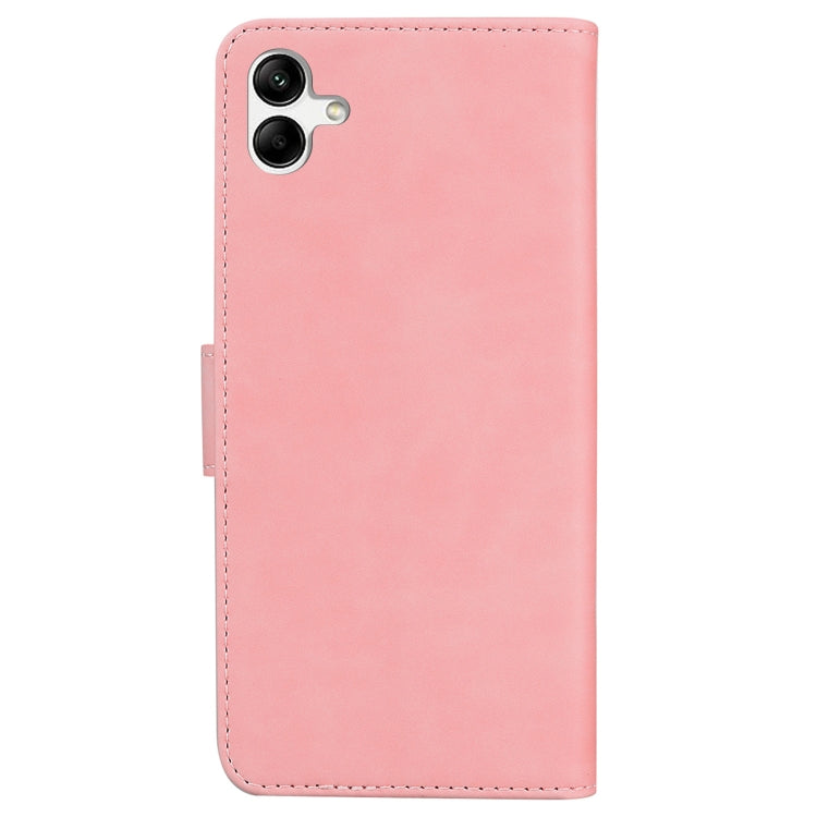 For Samsung Galaxy A04/M13 5G Skin Feel Pure Color Flip Leather Phone Case(Pink) by buy2fix