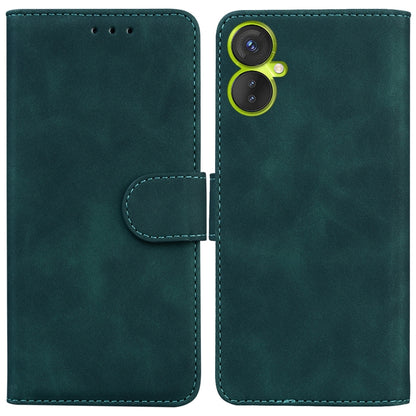For Tecno Camon 19 Neo Skin Feel Pure Color Flip Leather Phone Case(Green) by buy2fix