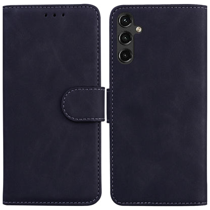 For Samsung Galaxy A14 5G Skin Feel Pure Color Flip Leather Phone Case(Black) by buy2fix