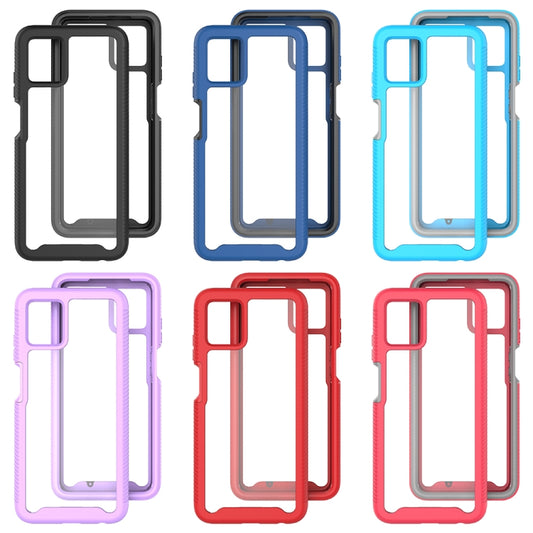 For Motorola Moto G32 Starry Sky Solid Color TPU Clear PC Phone Case(Red) - Motorola Cases by buy2fix | Online Shopping UK | buy2fix