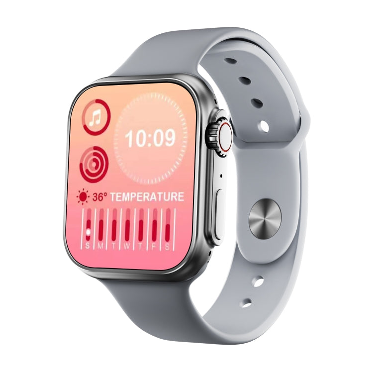 WS8 Pro 2.0 inch IPS Full Touch Screen Smart Watch, IP67 Waterproof Support Heart Rate & Blood Oxygen Monitoring / Sports Modes(Silver) by buy2fix