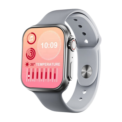 WS8 Pro 2.0 inch IPS Full Touch Screen Smart Watch, IP67 Waterproof Support Heart Rate & Blood Oxygen Monitoring / Sports Modes(Silver) by buy2fix