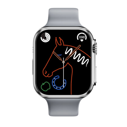 WS8 Pro 2.0 inch IPS Full Touch Screen Smart Watch, IP67 Waterproof Support Heart Rate & Blood Oxygen Monitoring / Sports Modes(Silver) by buy2fix