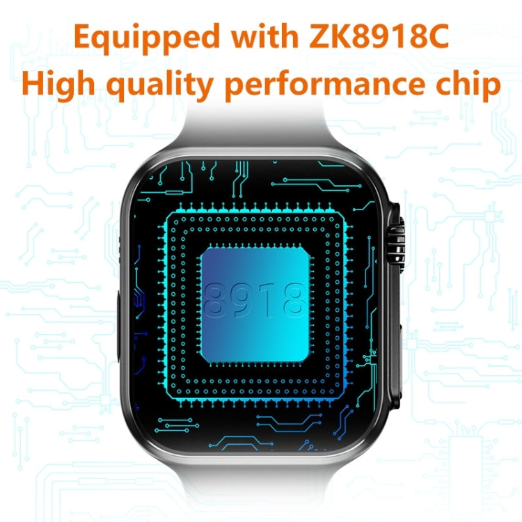 WS8 Pro 2.0 inch IPS Full Touch Screen Smart Watch, IP67 Waterproof Support Heart Rate & Blood Oxygen Monitoring / Sports Modes(Blue) by buy2fix