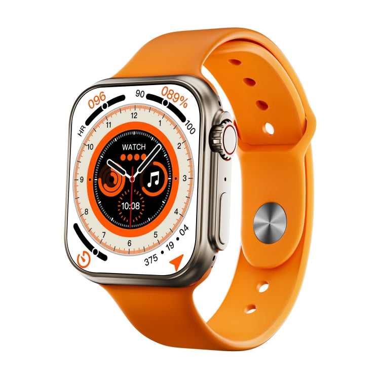 WS8 Plus 2.0 inch IPS Full Touch Screen Smart Watch, IP68 Waterproof Support Heart Rate & Blood Oxygen Monitoring / Sports Modes(Gold+Orange) by buy2fix