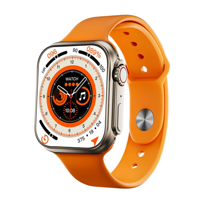 WS8 Plus 2.0 inch IPS Full Touch Screen Smart Watch, IP68 Waterproof Support Heart Rate & Blood Oxygen Monitoring / Sports Modes(Gold+Orange) by buy2fix