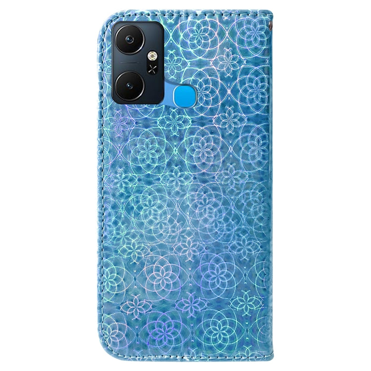 For Infinix Smart 6 Plus Colorful Magnetic Buckle Leather Phone Case(Blue) - Infinix Cases by buy2fix | Online Shopping UK | buy2fix