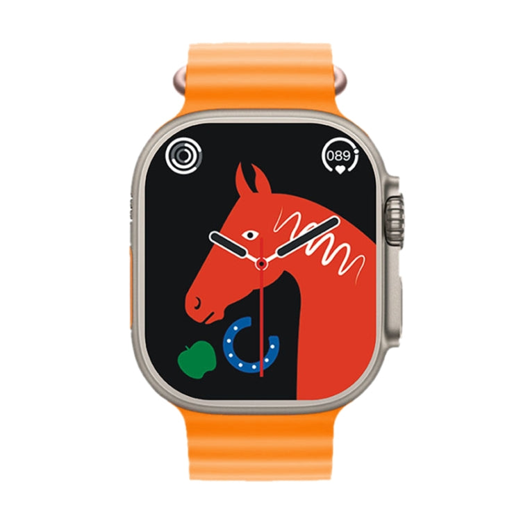 KD99 Ultra 1.99 inch IPS Screen Smart Watch, Support Heart Rate & Blood Oxygen Monitoring / Sports Modes(Gold+Orange) by buy2fix