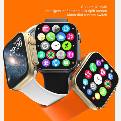 KD99 Ultra 1.99 inch IPS Screen Smart Watch, Support Heart Rate & Blood Oxygen Monitoring / Sports Modes(Gold+Orange) by buy2fix