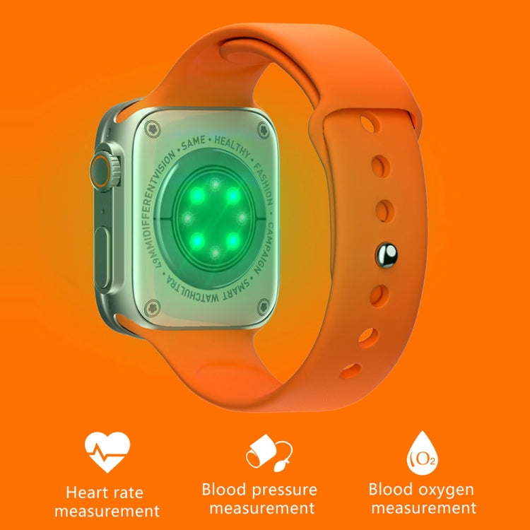 KD99 Ultra 1.99 inch IPS Screen Smart Watch, Support Heart Rate & Blood Oxygen Monitoring / Sports Modes(Gold+Orange) by buy2fix