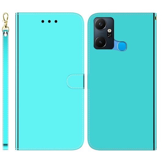 For Infinix Smart 6 Plus Imitated Mirror Surface Leather Phone Case(Mint Green) - Infinix Cases by buy2fix | Online Shopping UK | buy2fix
