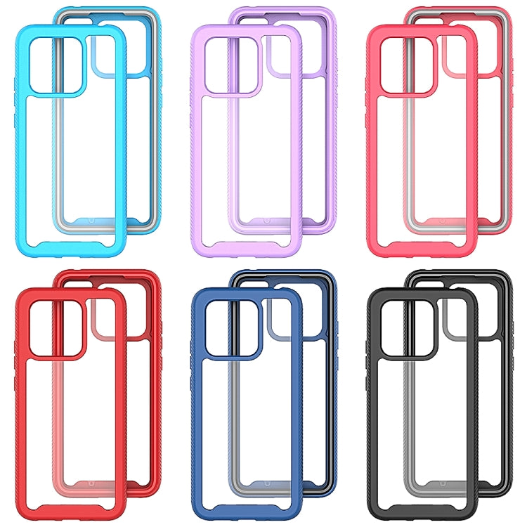 For Xiaomi Redmi 10C Starry Sky Solid Color Shockproof TPU Clear PC Phone Case(Purple) - Xiaomi Cases by buy2fix | Online Shopping UK | buy2fix