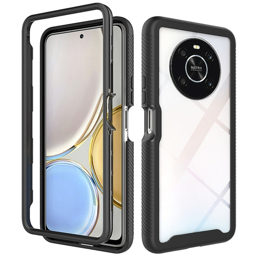 For Honor X9 4G / 5G / Magic 4 Lite Starry Sky Solid Color Shockproof TPU Clear PC Phone Case(Black) - Honor Cases by buy2fix | Online Shopping UK | buy2fix