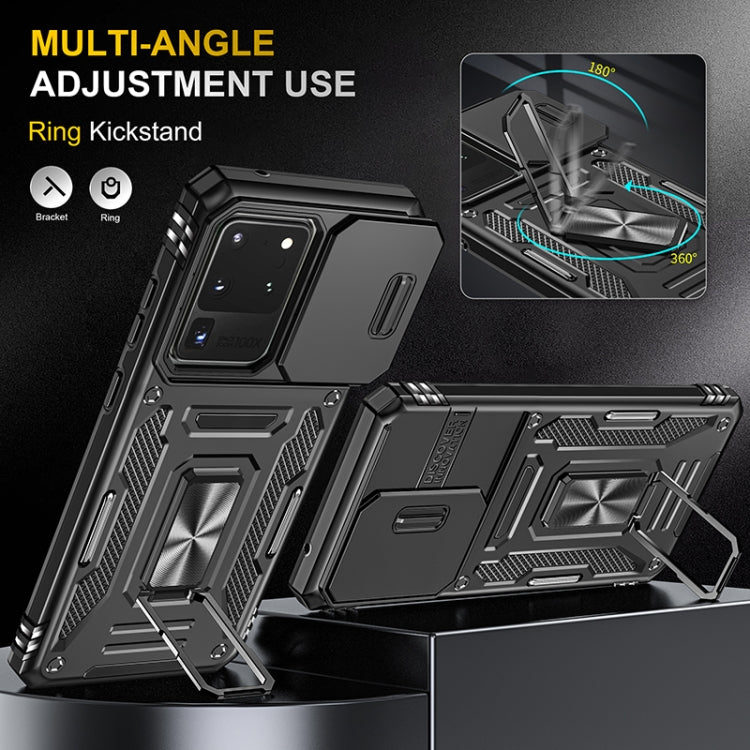 For Samsung Galaxy S20 Ultra Armor PC + TPU Camera Shield Phone Case(Black) by buy2fix