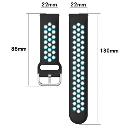 For Huawei Honor Magic Watch 2 46mm 22mm Clasp Two Color Sport Watch Band(Black + Grey) by buy2fix