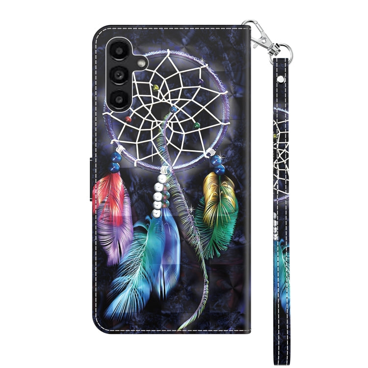 For Samsung Galaxy A14 5G 3D Painted Leather Phone Case(Colorful Dreamcatcher) by buy2fix