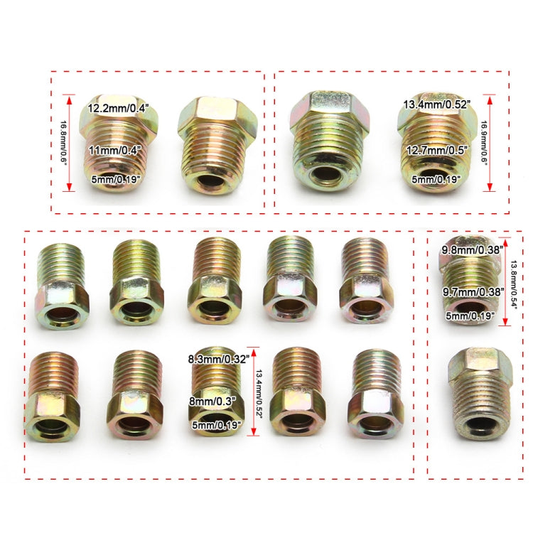 Car 25ft Zinc Plated Brass Brake Tube with Fittings - Brake System by buy2fix | Online Shopping UK | buy2fix