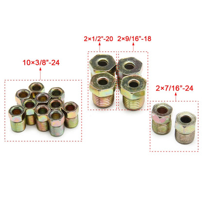 Car 25ft Zinc Plated Brass Brake Tube with Fittings - Brake System by buy2fix | Online Shopping UK | buy2fix