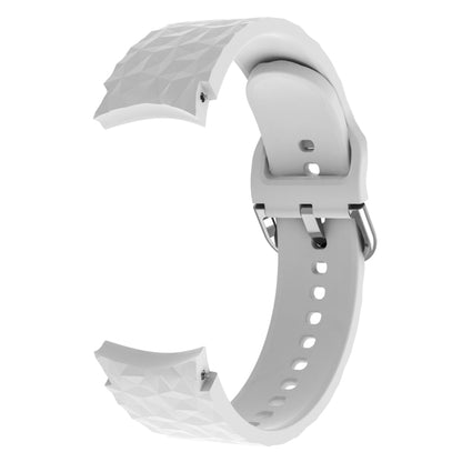 For Samsung Galaxy Watch 5 / Watch 5 Pro Rhombus Texture Silicone Watch Band(Grey) - Watch Bands by buy2fix | Online Shopping UK | buy2fix