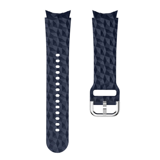 For Samsung Galaxy Watch 5 / Watch 5 Pro Rhombus Texture Silicone Watch Band(Midnight Blue) - Watch Bands by buy2fix | Online Shopping UK | buy2fix