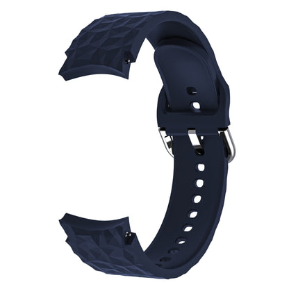 For Samsung Galaxy Watch 5 / Watch 5 Pro Rhombus Texture Silicone Watch Band(Midnight Blue) - Watch Bands by buy2fix | Online Shopping UK | buy2fix