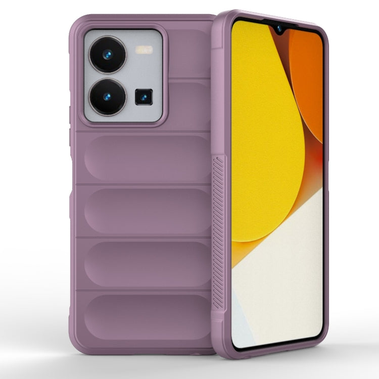 For vivo Y35 4G Global Magic Shield TPU + Flannel Phone Case(Purple) - vivo Cases by buy2fix | Online Shopping UK | buy2fix