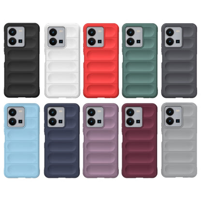 For vivo Y35 4G Global Magic Shield TPU + Flannel Phone Case(Purple) - vivo Cases by buy2fix | Online Shopping UK | buy2fix