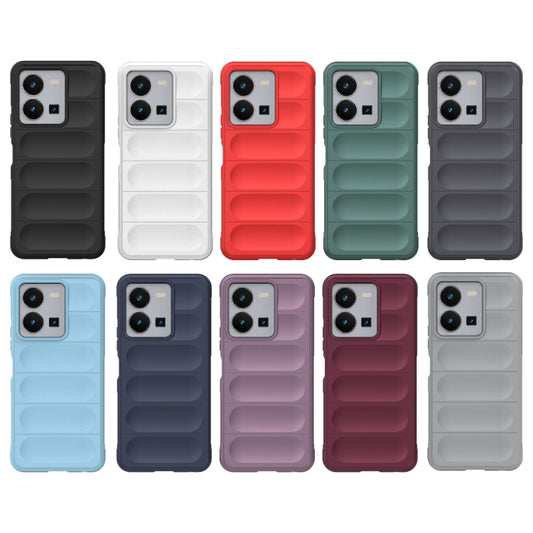 For vivo Y35 4G Global Magic Shield TPU + Flannel Phone Case(Purple) - vivo Cases by buy2fix | Online Shopping UK | buy2fix