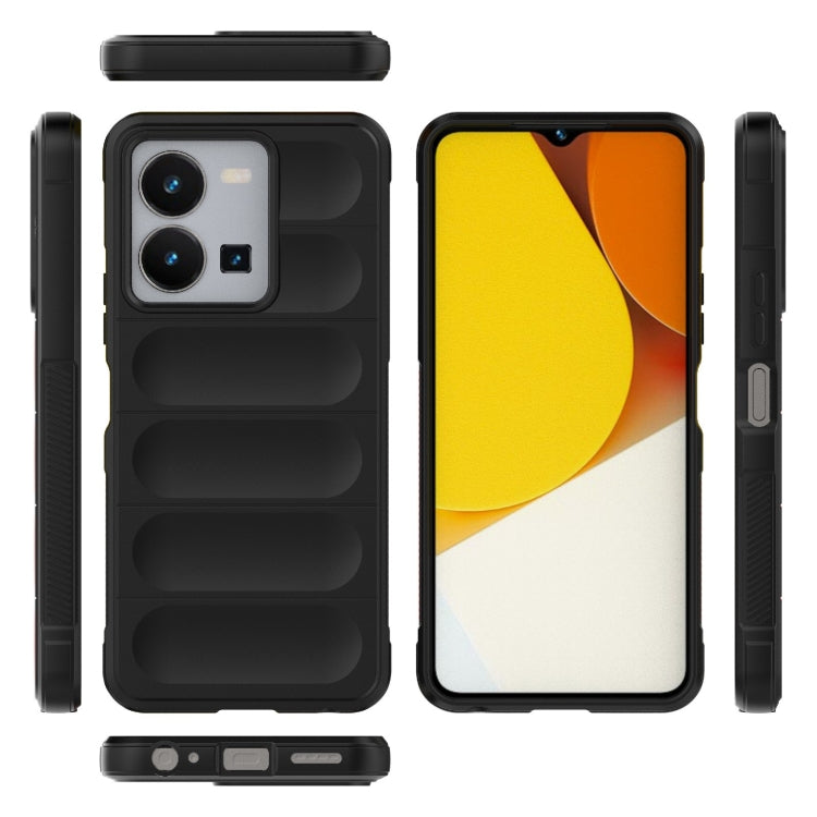 For vivo Y35 4G Global Magic Shield TPU + Flannel Phone Case(Purple) - vivo Cases by buy2fix | Online Shopping UK | buy2fix