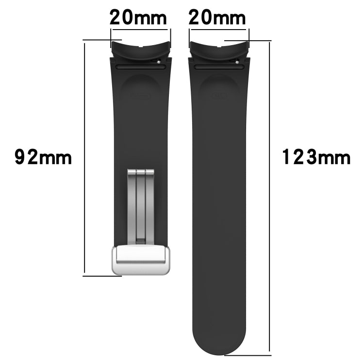 For Samsung Galaxy Watch 5 Pro Two-color Silver Buckle Silicone Watch Band(Olive Green Black) - Watch Bands by buy2fix | Online Shopping UK | buy2fix