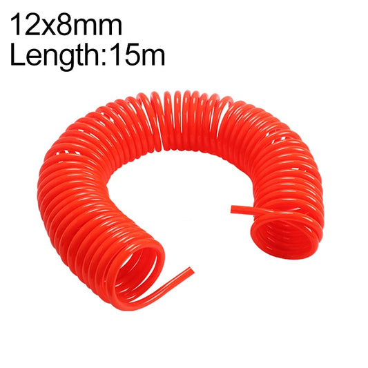 LAIZE Compressor Air Flexible PU Spring Tube without Connector, Specification:12x8mm, 15m - PU Air Pipe by LAIZE | Online Shopping UK | buy2fix
