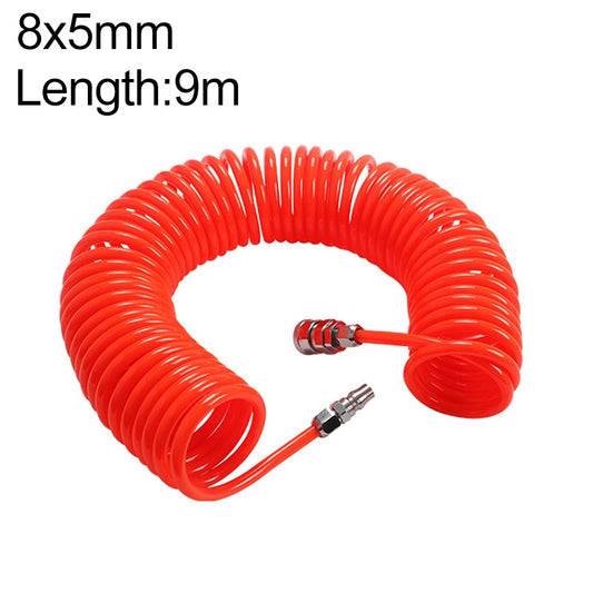 LAIZE Compressor Air Flexible PU Spring Tube with Connector, Specification:8x5mm, 9m - PU Air Pipe by LAIZE | Online Shopping UK | buy2fix